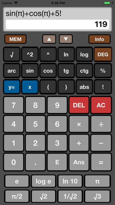 Screenshot #1 pour Scientific Calculator+ HD