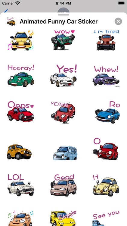 Animated Funny Car Sticker screenshot-3