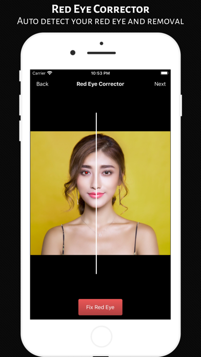 Red Eye Corrector - Editor App Screenshot