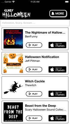 Halloween Ringtones for iPhone screenshot 1