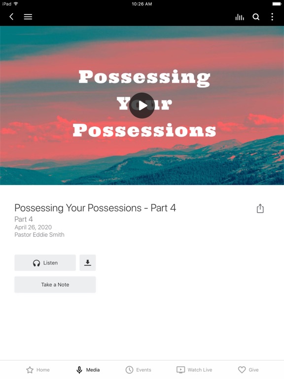 Faith Family Church - SC iPad screenshot 3 - Education app