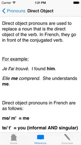 Game screenshot The French Grammar Guide hack