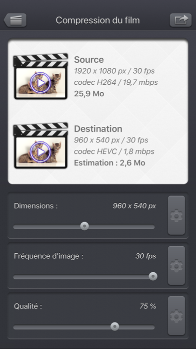 Screenshot #1 pour Video Compressor - HD