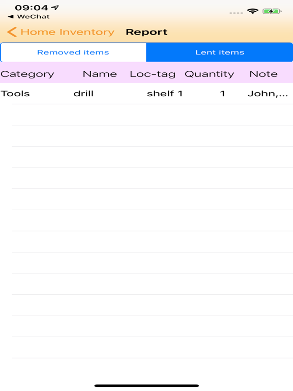 Home Inventory :) iPad screenshot