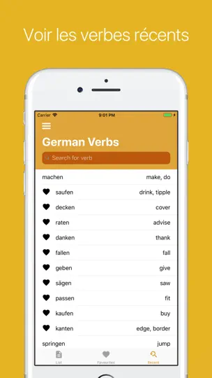 Capture d'écran de Verbes Allemands (Plus) sur iPhone 6