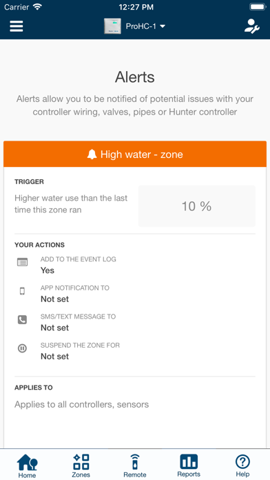 Hydrawise Irrigation Screenshot
