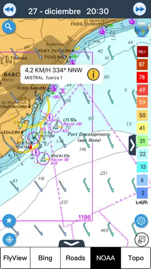 Captura de pantalla de Pronóstico Del Viento en iPhone 4