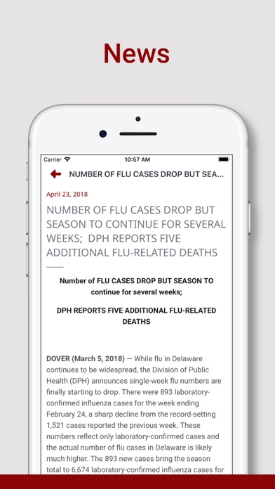 Delaware Public Health Screenshot