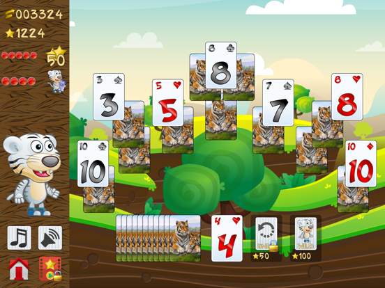Tiger Solitaire, fun card game iPad screenshot