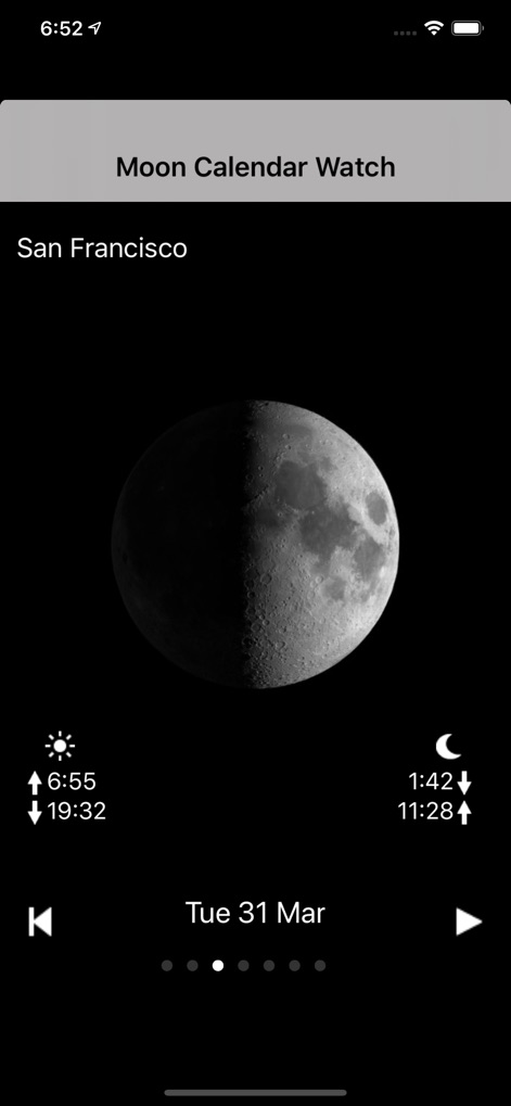Moon Calendar Watch - Navigation App | MWM