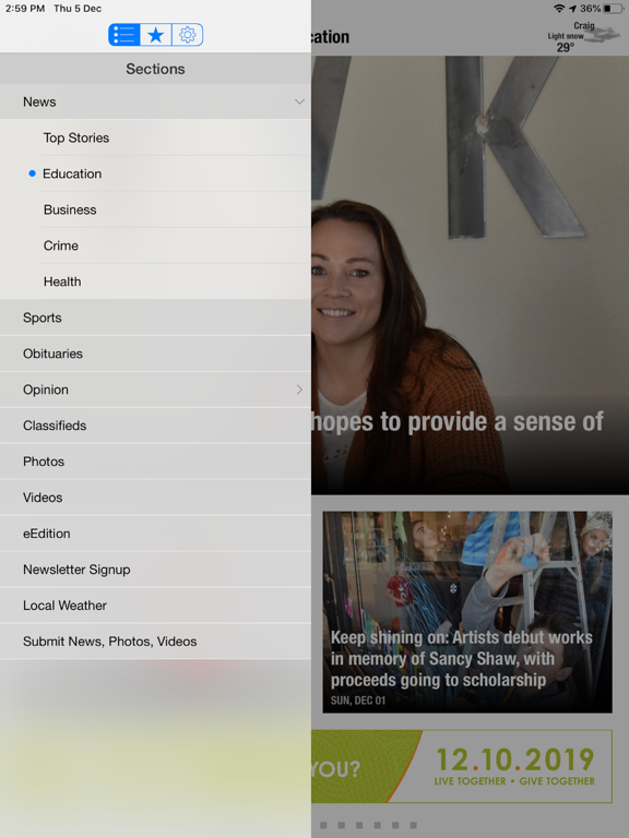 Craig Press iPad screenshot 3 - News app
