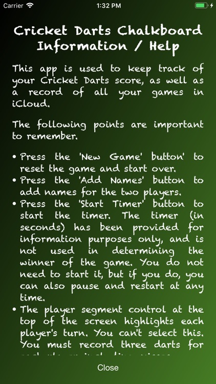 Cricket Darts Chalkboard screenshot-3