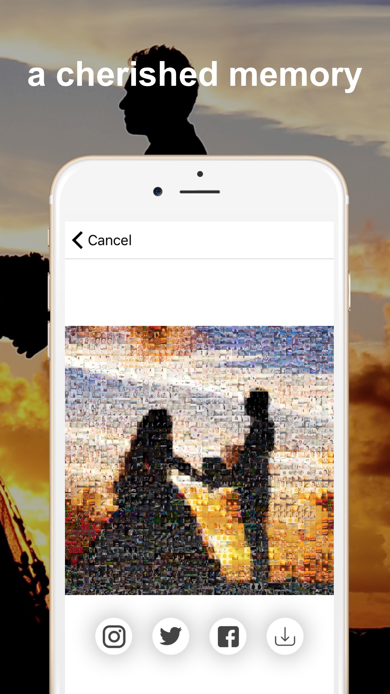 Screenshot do app PXL - mosaic art