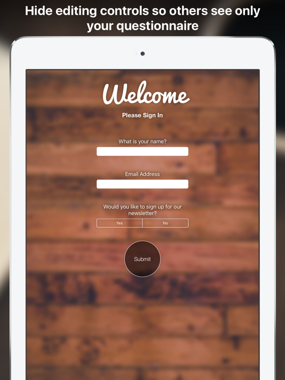 Sign In - Form Maker iPad screenshot 4 - Business app