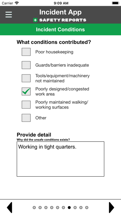 Safety Incident Reports | SR Screenshot