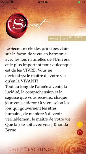 Capture d'écran de Le Secret - Enseignements sur iPhone 2