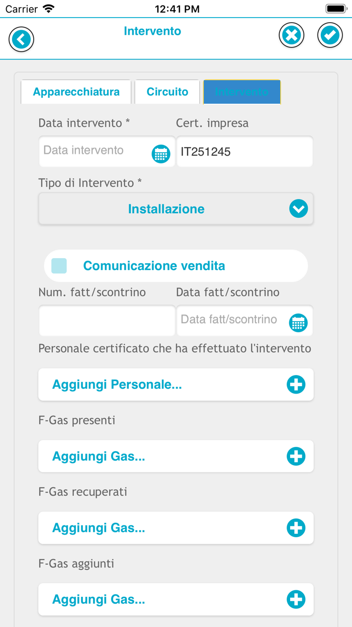 F-gas Invio CamereCom