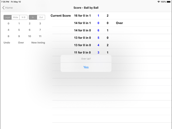 CricketCounter iPad screenshot 5 - Sports app