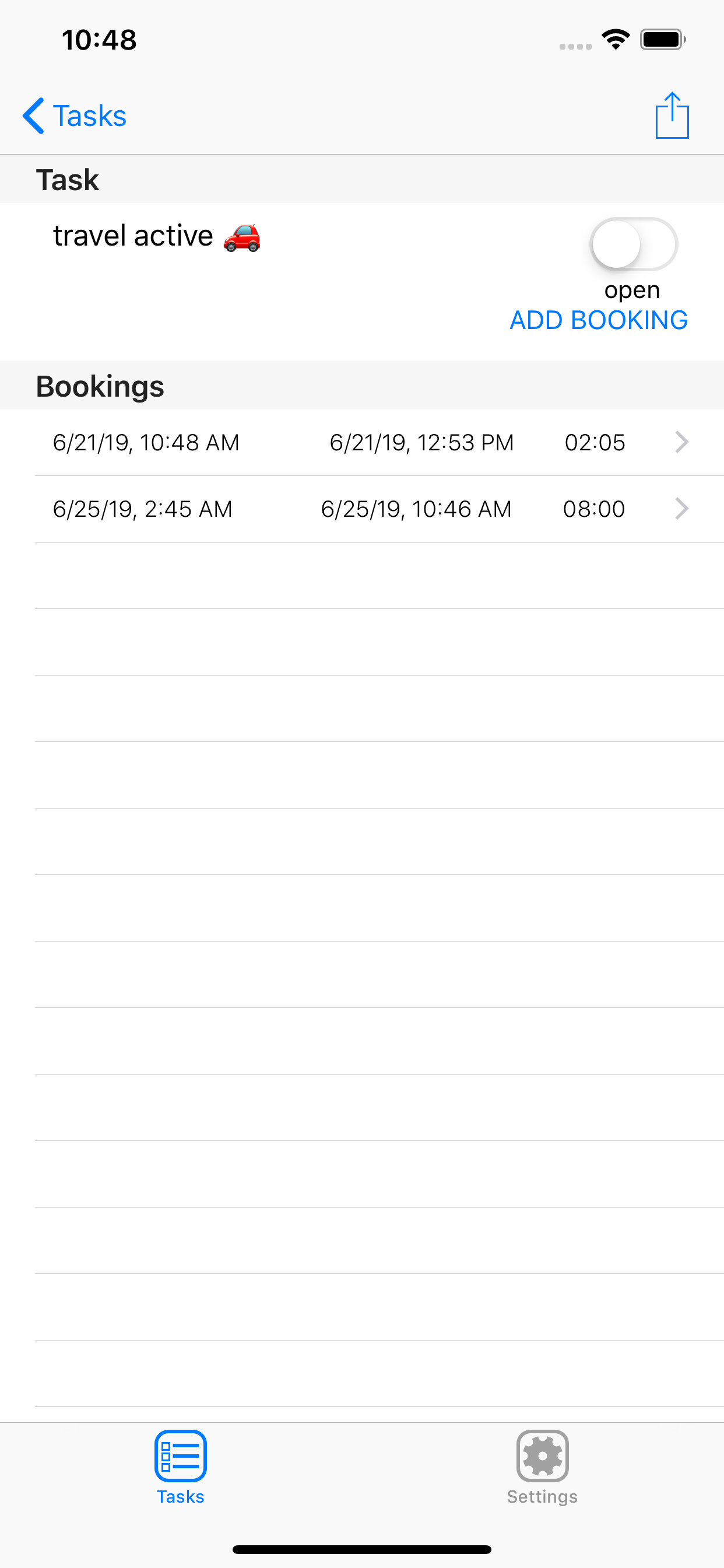TimeRecorder Task screenshot 3