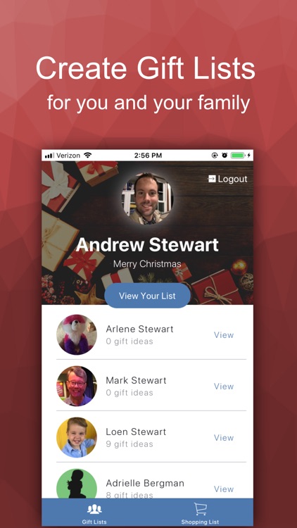 The Christmas List App