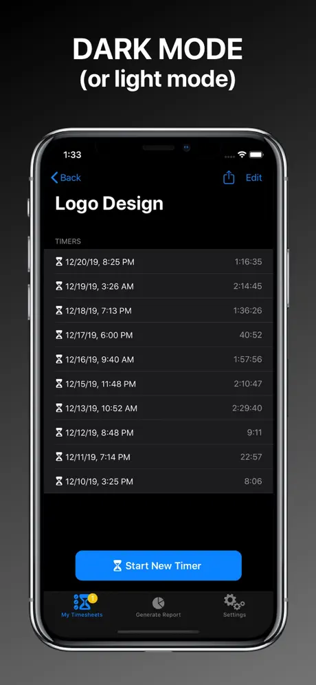 My Timesheets - Logs & Reports