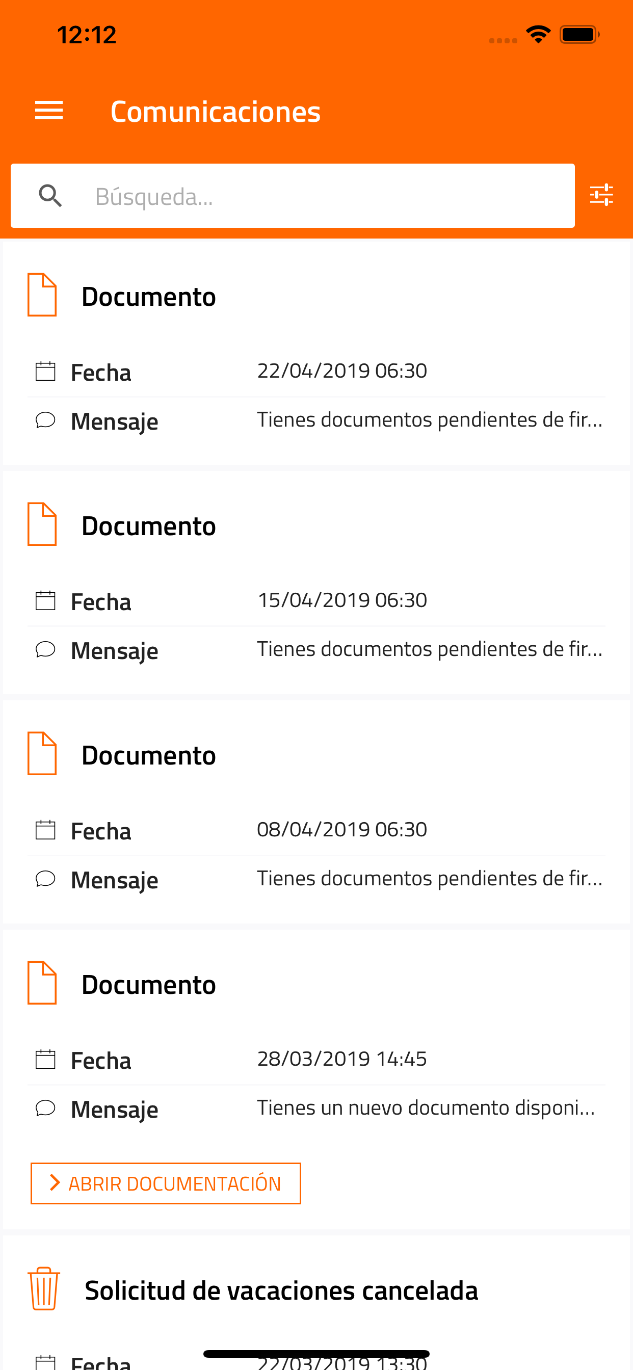 Portal del empleado - RRHH