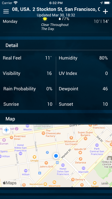 Screenshot #2 pour Weather app - Weather forecast