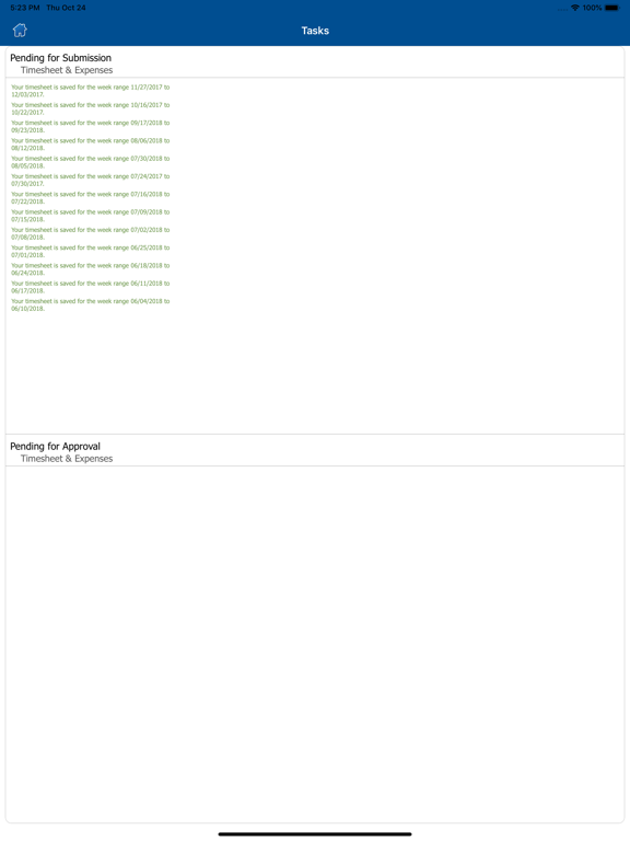 AccountSight Time and Expense iPad screenshot