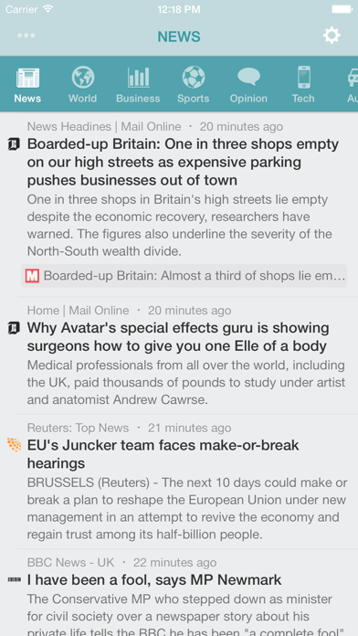 NewsFlash ~ Breaking News & World Headlines RSS Reader Screenshot 1