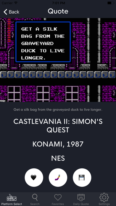 Game Quotes: Arcade, NES, SNES, Master System, Genesis screenshot 2
