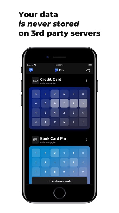 Screenshot #3 pour Pinc - Manage Pin & Pass Codes