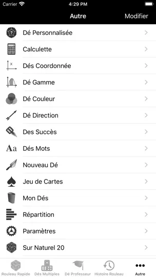 Capture d'écran de Naturel 20 sur iPhone 6