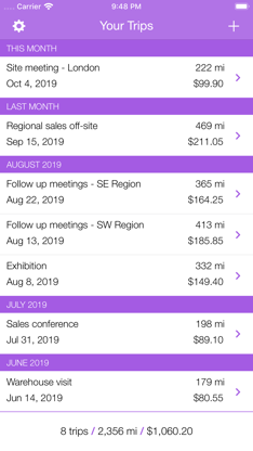 Mileage: Business Trip Tracker screenshot 3