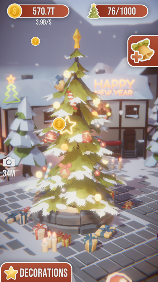 #3. Idle Christmas Tree (iOS) Podle: StarBlaze CO.,LTD