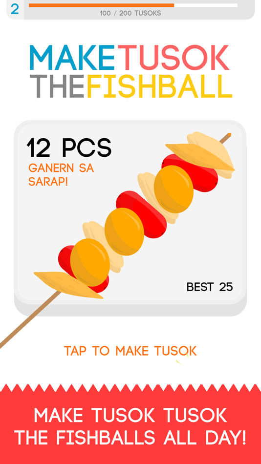 #1. Make Tusok the Fishball (iOS) โดย: Most Played Games Inc