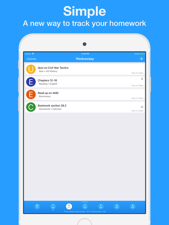 homework planner app for iphone