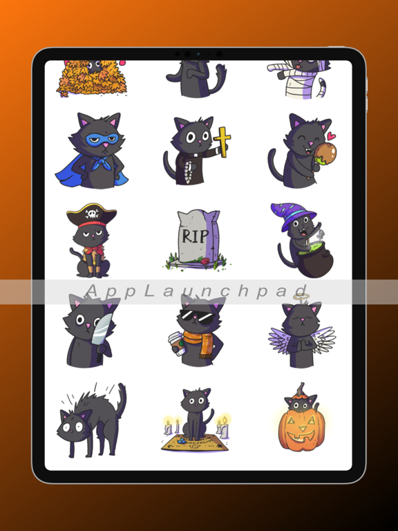 Screenshot #5 pour Blair Cat Halloween Stickers