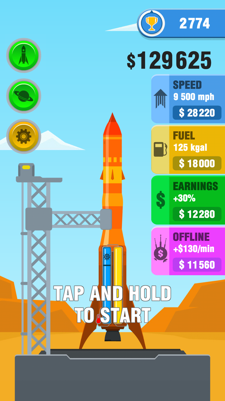 Rocket Sky! Hack screenshot 1 - iOS game interface