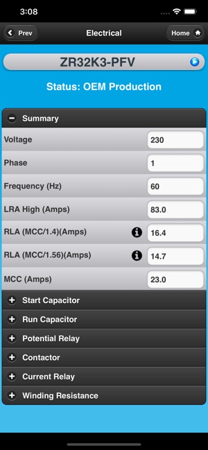 Copeland Compressor Capacitor Chart