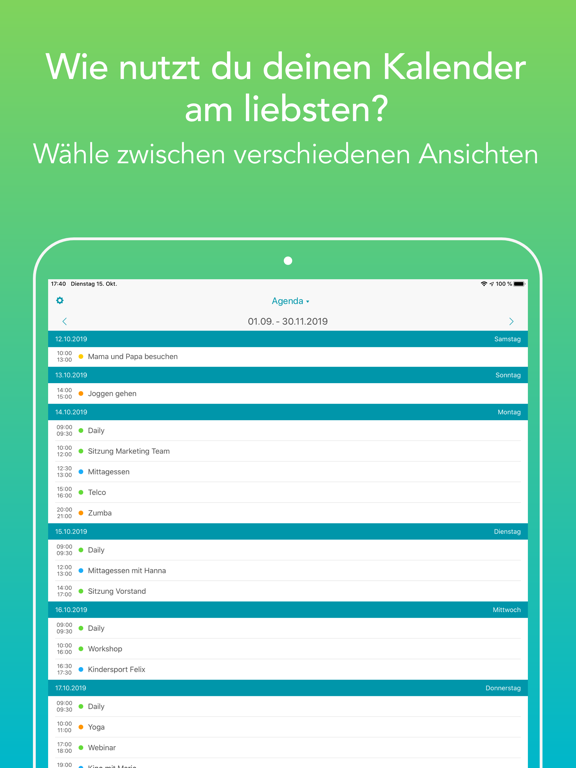 Screenshot #6 pour Yaca: Yet another calendar app