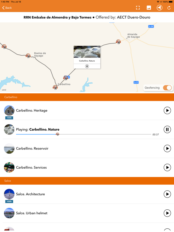 Ruta Raia Norte iPad screenshot