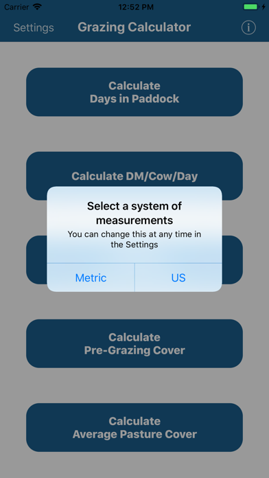 Grazing Calculator Screenshot
