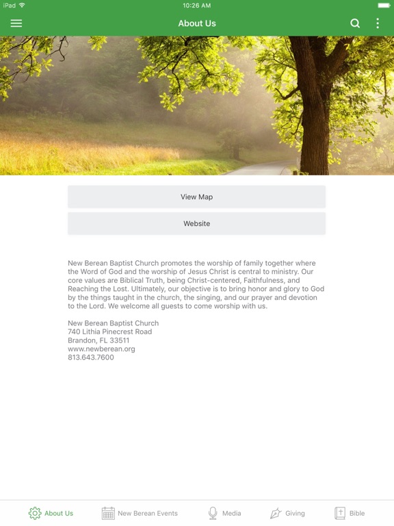 New Berean Baptist Church iPad screenshot 1 - Education app