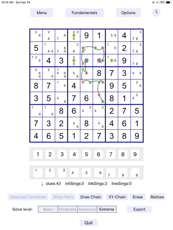 Sudoku Fundamentals screenshot