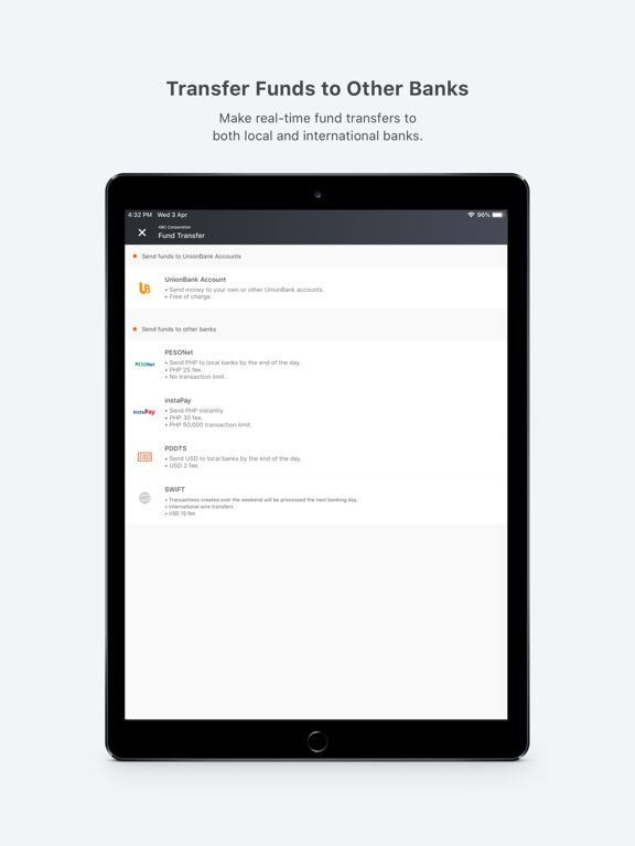 UnionBank: The Portal iPad screenshot 4 - Finance app