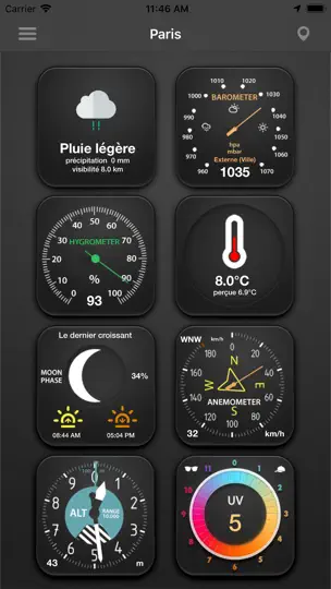 Capture d'écran de La Station Météo sur iPhone 1
