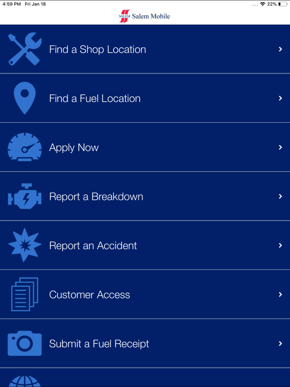 Salem Mobile iPad screenshot 1 - Business app
