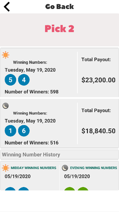 FL Lotto Results Screenshot