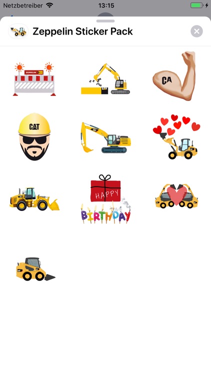 Baumaschinen Sticker Pack