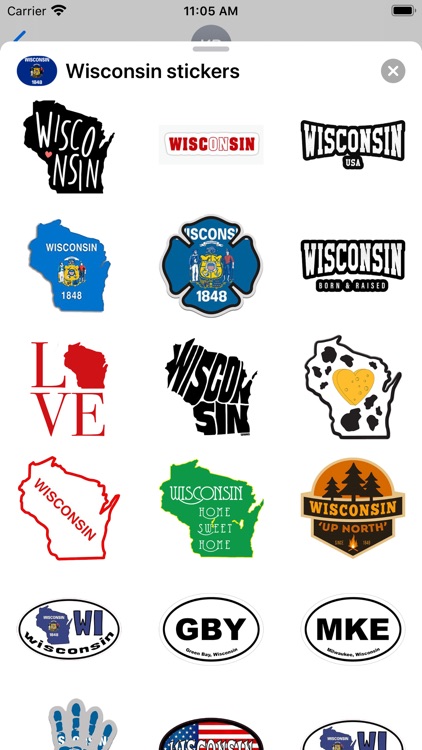 Wisconsin USA - emoji stickers